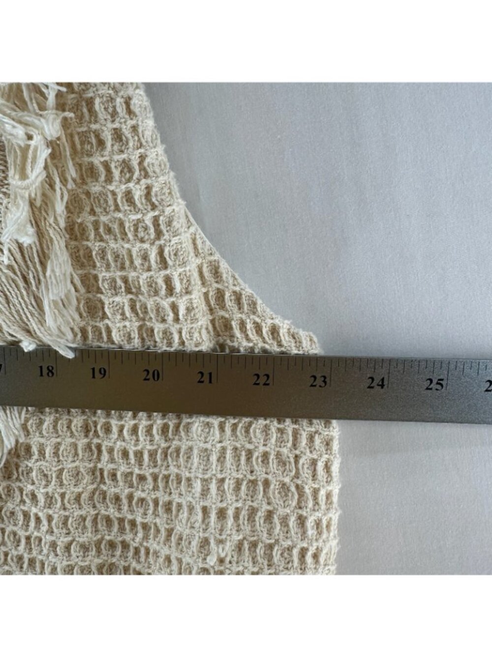 Vintage Jans Jems Tapestry Fringe Shawl Vest Size M/L Woven Lined Pinecone Cream - Picture 4 of 11